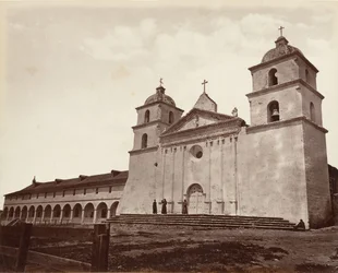 Stary Kościół Misyjny, Santa Barbara, 1876, druk ok. 1876.
