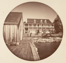 Warm Springs Hotel Jezioro Tahoe, ca. 1878.