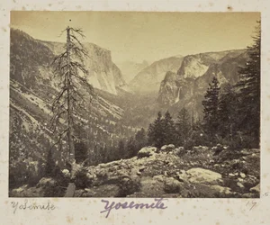 Dolina Yosemite, ze szlaku Mariposa, dolina Yosemite, hrabstwo Mariposa, Kalifornia (nr 1138)
