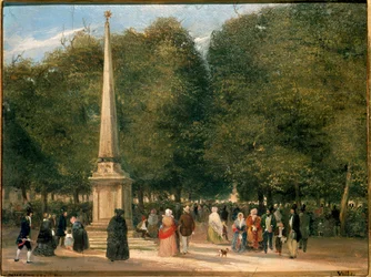 Święto kwiatów na uroczystość San Foca w Mediolanie 20.04.1845 (olej na płótnie)