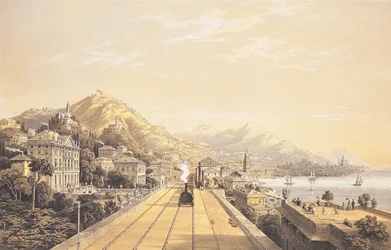 Frontyspis z „Widoków na kolej między Turynem a Genuą”, 1853