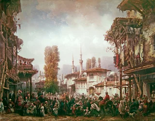 Scena uliczna w Konstantynopolu