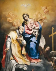 Św. Filip Neri z Dziewicą z Dzieciątkiem, Carlo Cignani (1628-1719) i Felix Cignani (1660-1724)