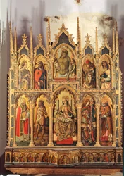 Madonna z Dzieciątkiem ze świętymi, poliptyk (tempera na desce)