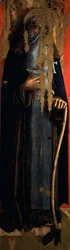 Św. Antoni opat, lewa deska drugiego tryptyku Doliny Castellano (tempera na desce)