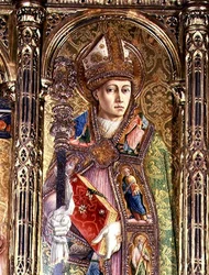 Św. Emidiusz, fragment z poliptyku Sant