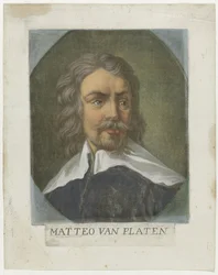 Portret van kunstenaar Matthew von Platen Kunstenaars Zelfportret En in de Galleria degli Uffizi te Florence (tytuł serii) Autoportrety Real Galleria di Firenze (tytuł serii)