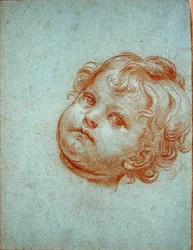 Głowa Anioła (kreda na papierze)