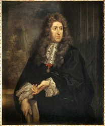 Portret Andre Le Notre (Lenotre) (1613-1700), projektanta ogrodów Króla Obraz Carlo Maratty (1625-1713) XVII-wieczne Słońce. 1,12x0,85 m²