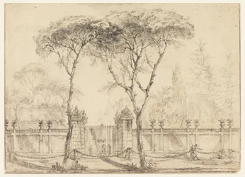 Rysunek, Przy bramie willi, 1770-86
