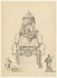 Rysunek, Katafalk dla króla, ok. 1765 r.