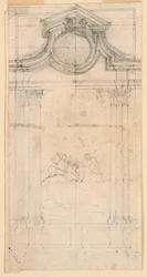 Rysunek, Projekt pomnika nagrobnego dla klasztoru, ok. 1745 r.