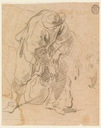 Rysunek Chłop z torbą, 1728-78