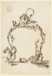 Rysunek, szkic kartusza, 1760-80