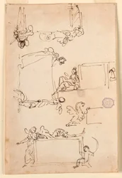 Rysunek, Szkice do tabletu, ok. 1750 r.