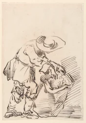 Rysunek, Pracujący chłop, 1728-78