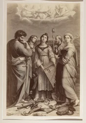 „Ekstaza św. Cecylii”, miedzioryt nieznanego autora według obrazu Rafaela (1483-1520)