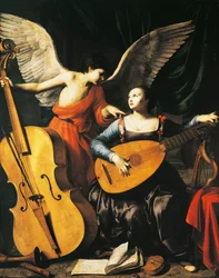 Święta Cecylia i anioł, Carlo Saraceni (ok. 1579-1620), ok. 1610