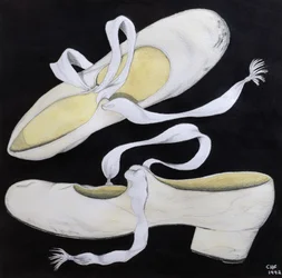 Old Tap Dancing Shoes, 1992 (ołówek i toaleta na papierze)