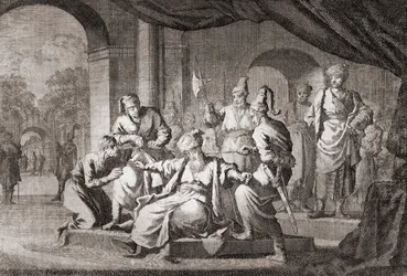 Szlachetny uduszony jedwabnym sznurem. Imperium Osmańskie (druk)
