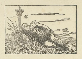 Śpiący chłopiec na grobie, 1802