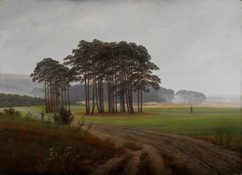 ""Chwile podróży: le midi"" (Pory dnia: południe) Peinture de Caspar David Friedrich (1774-1840) 1821-1822 - Olej na płótnie Wym. 22x30 cm Niedersaechsisches Landesmuseum, Hanower