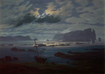 Morze Północne w świetle księżyca, 1823-24