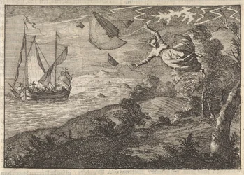 Silne wiatry na wybrzeżu Malmö, 1679