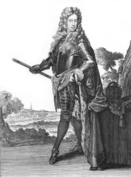 Józef I, cesarz rzymski 1678-1711 - Portret cesarza Józefa I Świętego Cesarstwa (1678-1711), cesarza niemieckiego Rzymu” I - rysunki Caspara Luykena - Grawerowane i wydane przez Christopha Weigela (Norymberga 1703).