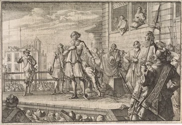 Thomas Wentworth, hrabia Strafford przemawiający do ludzi z szafotu, 1641