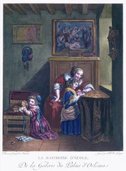Mistrzyni szkoły, grawerowana przez R. Delaunay