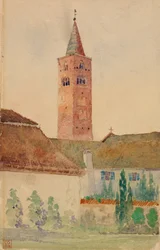 Wieża Kościoła, Włochy, 1898.