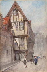 Stary dom w Rouen, 1932.