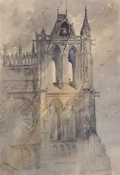 Wieża południowo-zachodnia, katedra w Amiens, 1880.