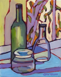 Bottled Moments, 2024 (olej na płótnie)