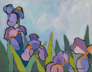 The Iris Fields, 2022 (olej na płótnie)