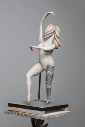 Degas Doll 4, 2017 (malowana żywica, stal, drewno)