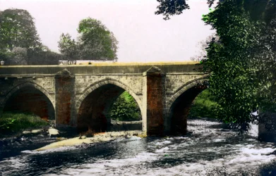 Most na rzece Derwent, Matlock, Derbyshire, 1926.