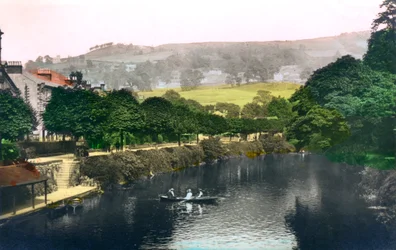 Rzeka Derwent w Matlock, Derbyshire, 1926.