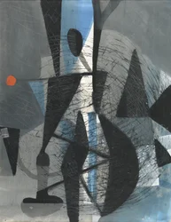 Zachód słońca, ok. 1950 (gwasz na papierze)