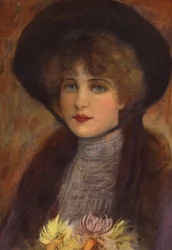 Jesień (kolorowa litografia)