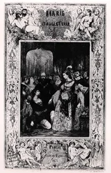 Frontyspis „Marie Tudor” z „Dzieła, dramaty t. VI” przez Victora Hugo (1802-85), 2. wydanie przez Eugene Renduel