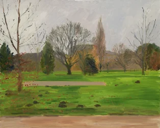 Oxford University Parks, listopad (olej na płótnie)
