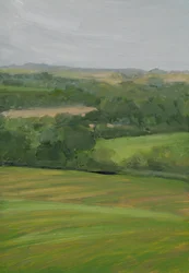 Deszcz, Cornbury Park, Cotswolds (olej na panelu)