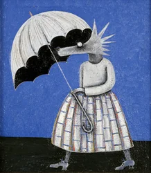 Parasol (olej na płycie)