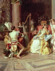 Galileusz na dworze Izabeli, szczegół, 1878