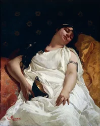 Bachantka, Cesare Maccari (1840-1919), olej na płótnie