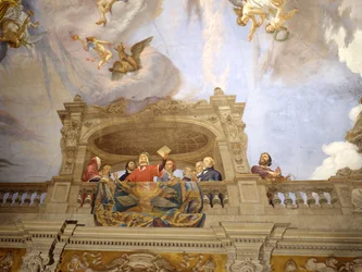 Dante, Petrarka, Cola di Rienzo, A. da Brescia i Vittorio Alfieri (detal 3433390)