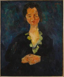 Portret kobiety na niebieskim tle, 1927