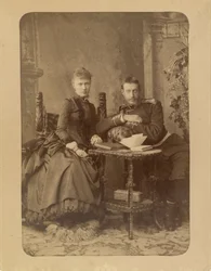 Konstantyn Konstantynowicz Rosji i Elżbieta Mawrikjewna Rosji (z domu księżna Elżbieta Saksonii Altenburg) - wielki książę Rosji Konstantyn Konstantynowicz (1858-1915) i wielka księżna Rosji Elizaveta Mavrikievna (1865-1927), autorstwa Bergamasca